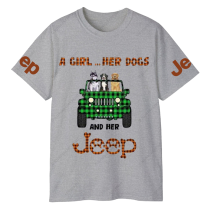 A Girl Her Dog And Her Car Jp T-Shirt
