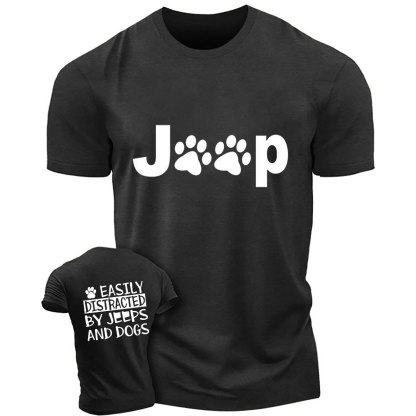 Easily Distracted By Jps And Dos Printed T-Shirt