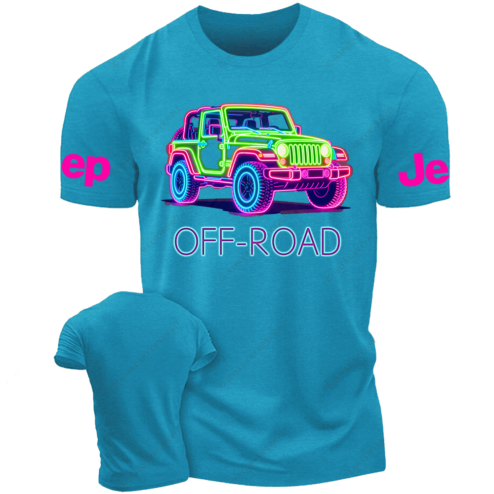 Colorful Neon Lines Car Jp T-Shirt