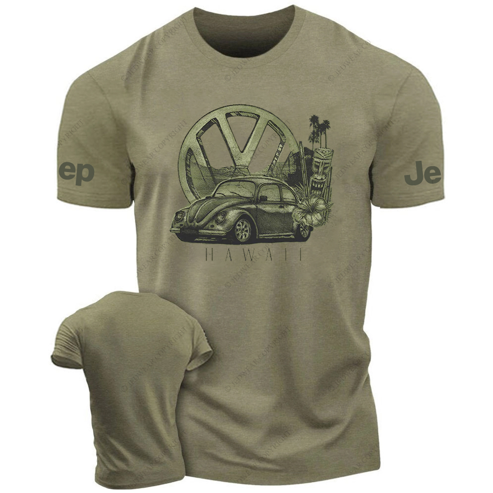 Retro Four Wheeler  Flowers And Grass JP T-Shirt
