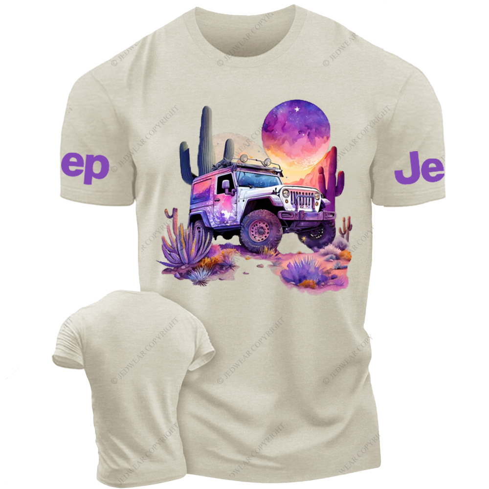 Purple Car Desert Sunset Jp T-Shirt