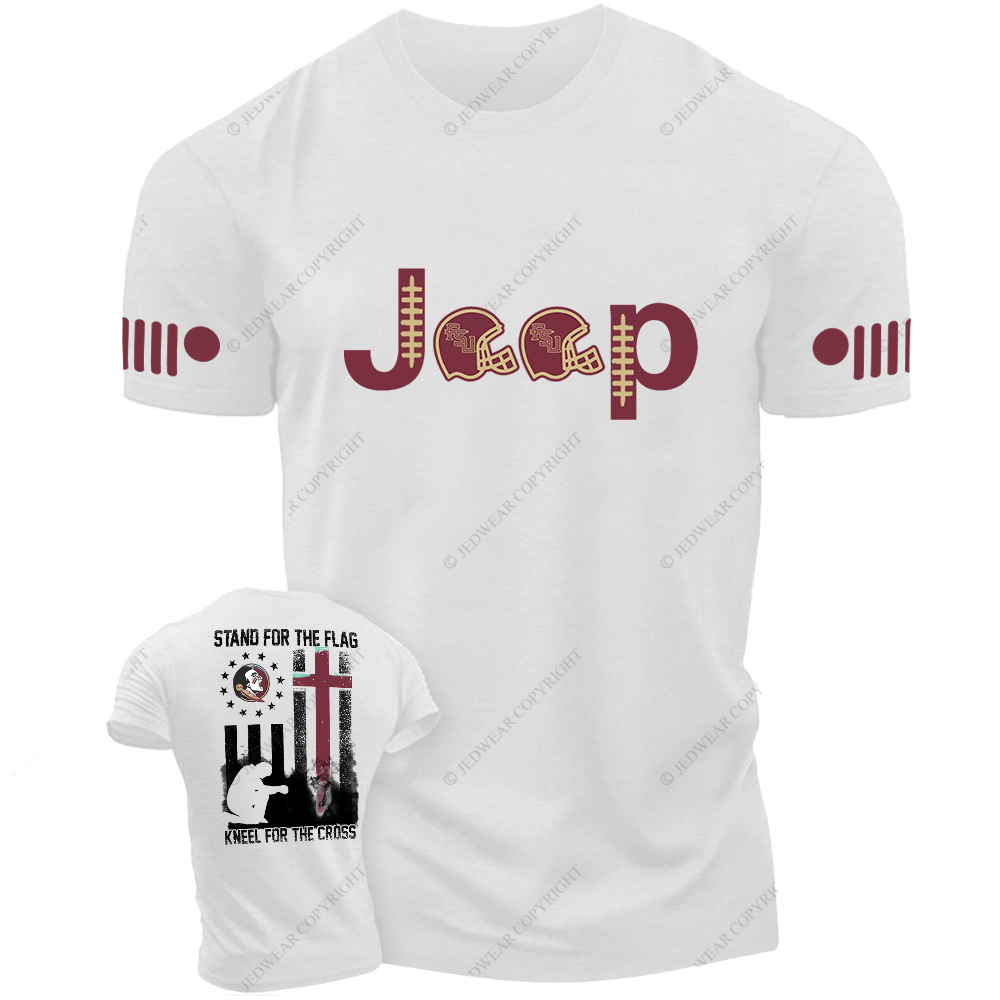 FSU Seminoles Stand For The Flag Kneel For The Cross Nation Jp T-Shirt