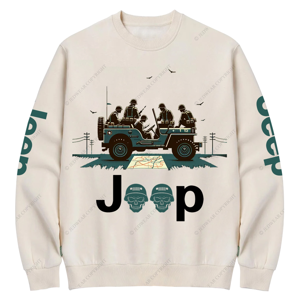 Retro Military Soldiers Jp Crew Neck Sweatshirt