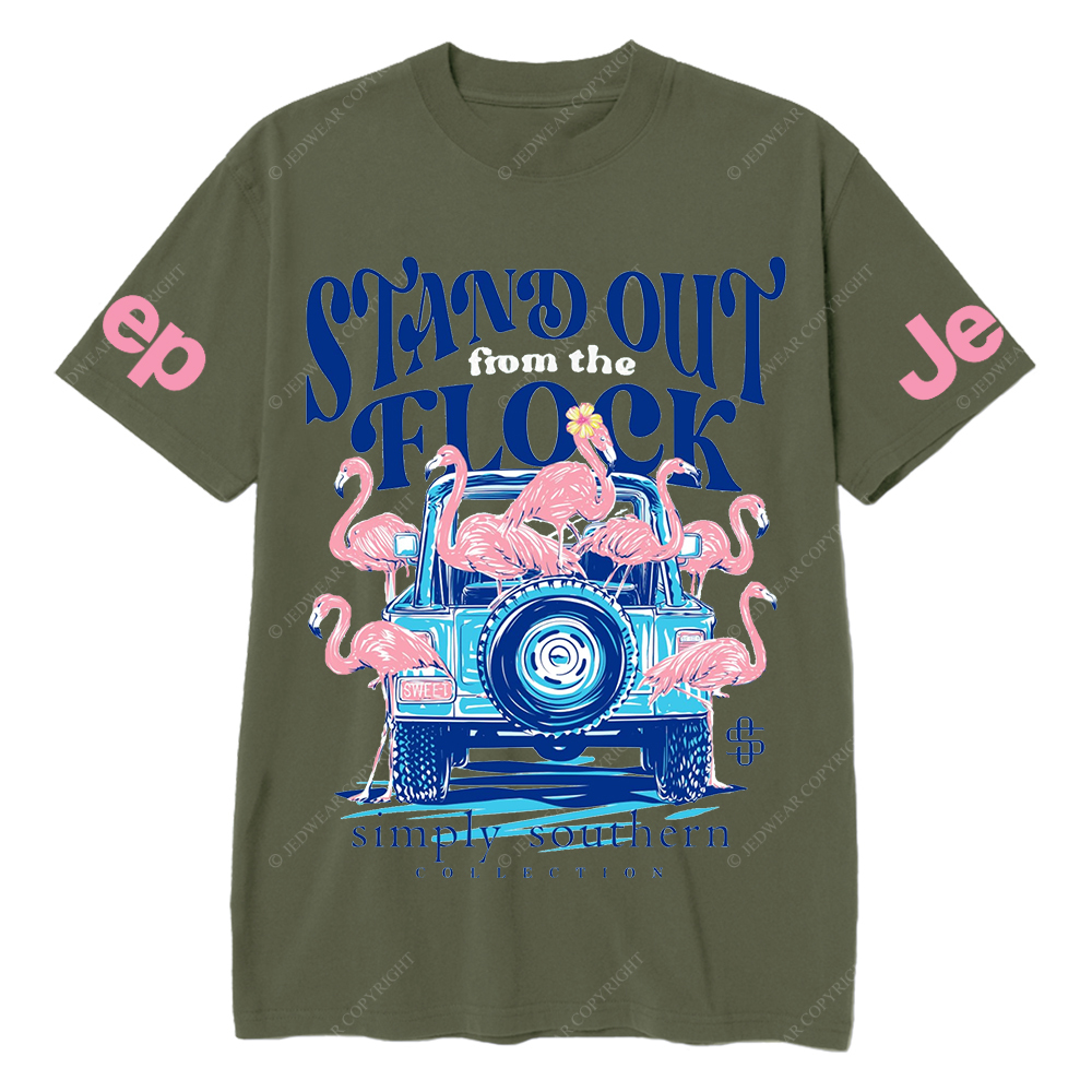 Simply Southern Stand Out from The Flock Flamingos Jp T-Shirt