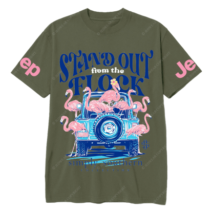 Simply Southern Stand Out from The Flock Flamingos Jp T-Shirt