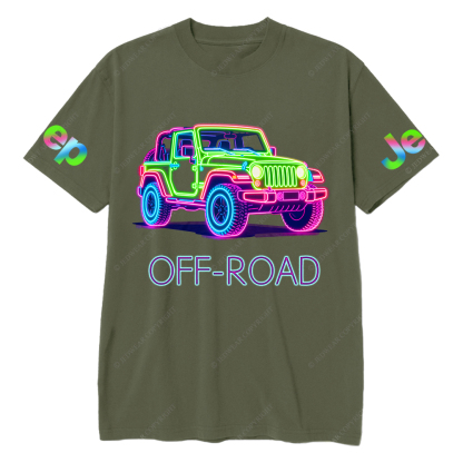 Colorful Neon Lines Car Jp T-Shirt