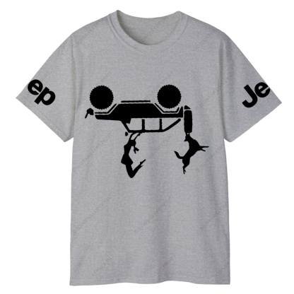 Girl And Dog Falling From 4 Door Jp T-Shirt