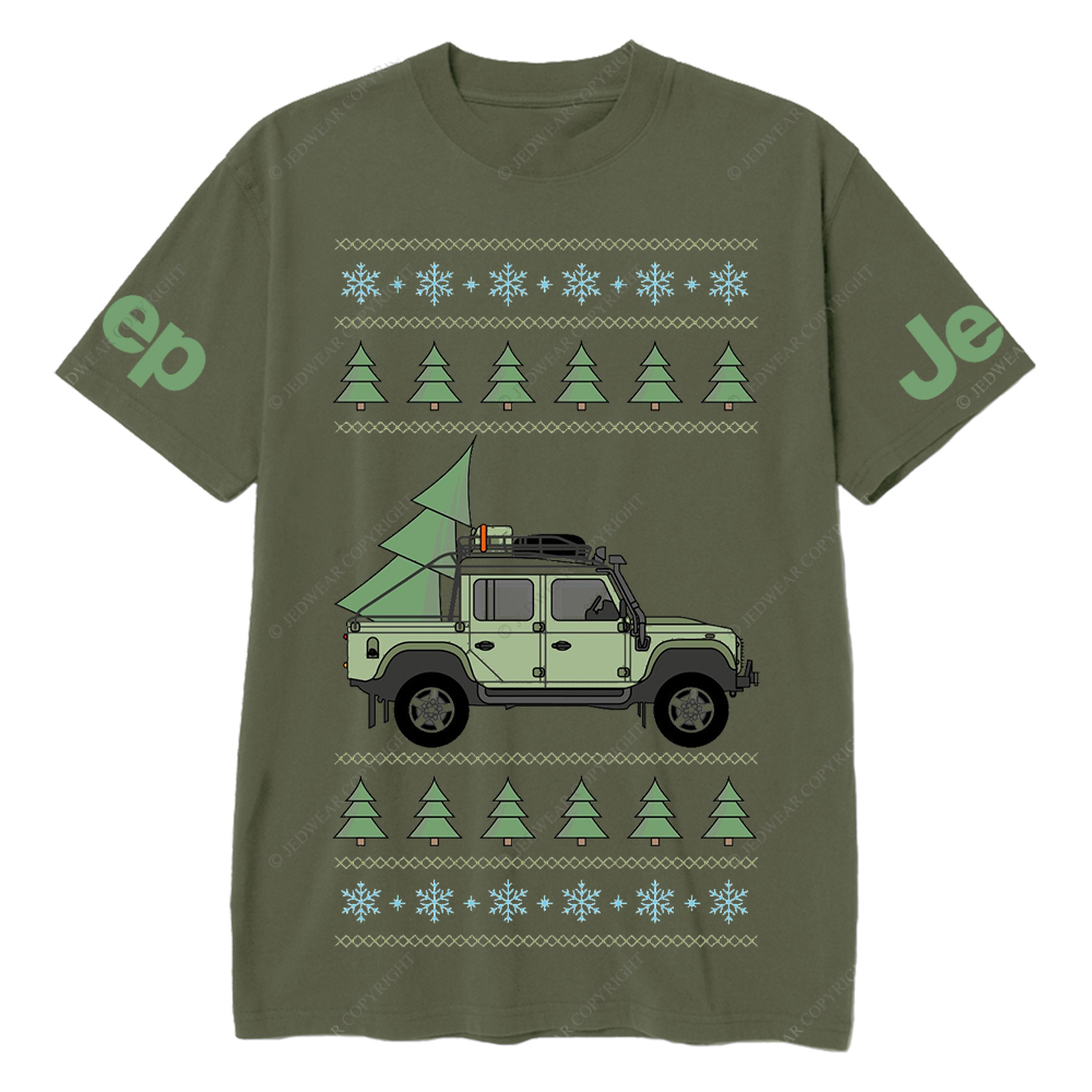 Offroad Pickup Merry Christmas Tree Jp T-Shirt