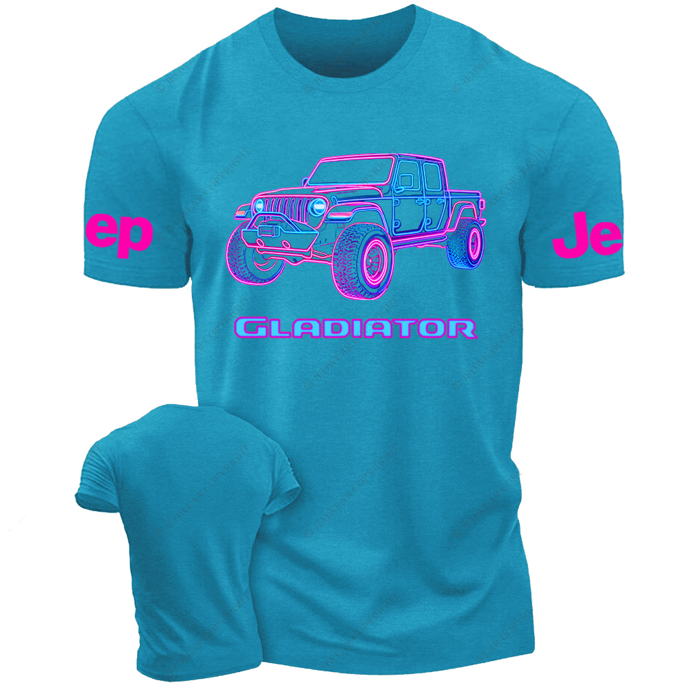 Colorful Neon Lines Off-Road Gladiator Jp T-Shirt