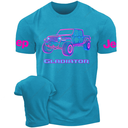 Colorful Neon Lines Off-Road Gladiator Jp T-Shirt