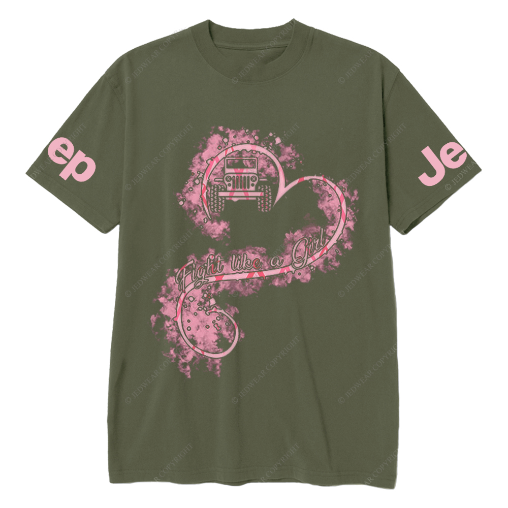 Heart Fight Like A Girl Breast Cancer Awareness Jp T-Shirt
