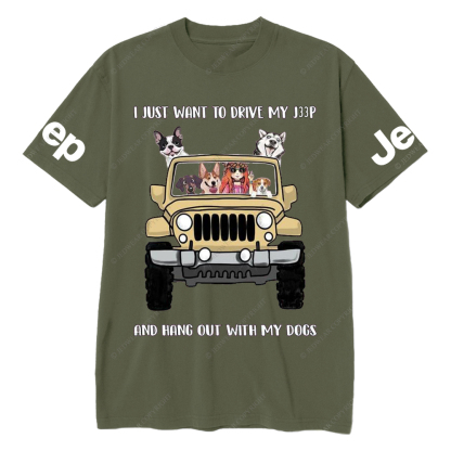 I Just Want To Drive My Car And Hang Out With My Dogs Jp T-Shirt