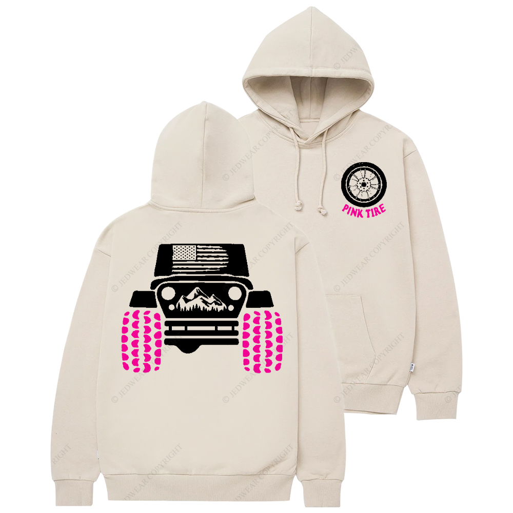 Pink Tire Offroad Adventure Jp Casual Hoodie