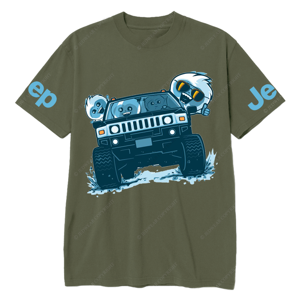 Cartoon Funny Driving A Car Jp T-Shirt 