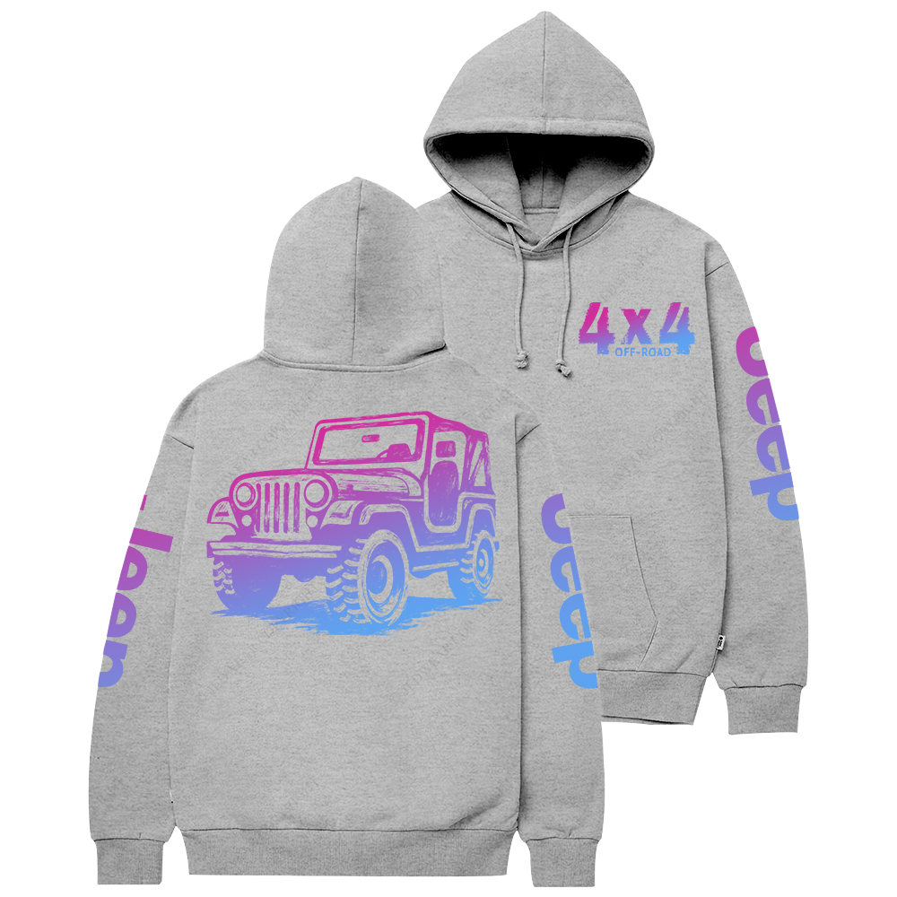 Off-Road 4x4 Wheeling Gradient Jp Casual Hoodie