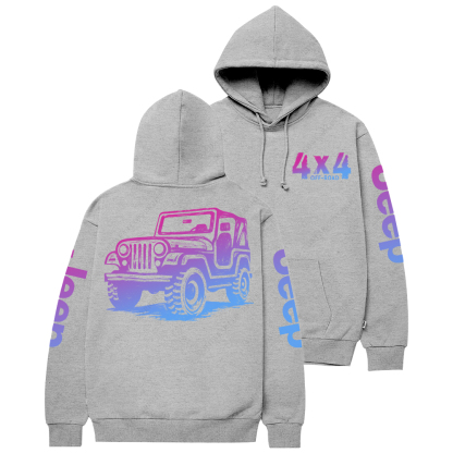 Off-Road 4x4 Wheeling Gradient Jp Casual Hoodie