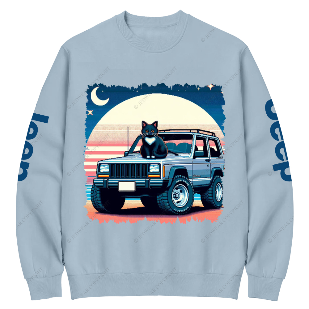 The Cat Sit On The Cherokee XJ Jp Casual Hoodie