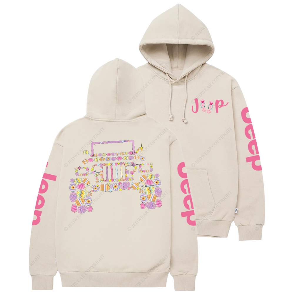 Cute Funny Beach Pink Car Jp Casual Hoodie