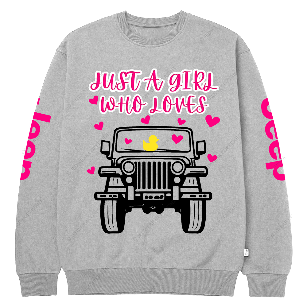 Just A Girl Who Loves Jp Crew Neck Sweatshirt