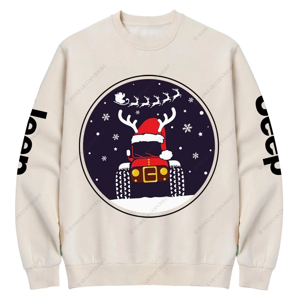 Christmas Offroad Car Jp Crew Neck Sweatshirt