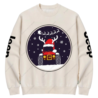 Christmas Offroad Car Jp Crew Neck Sweatshirt