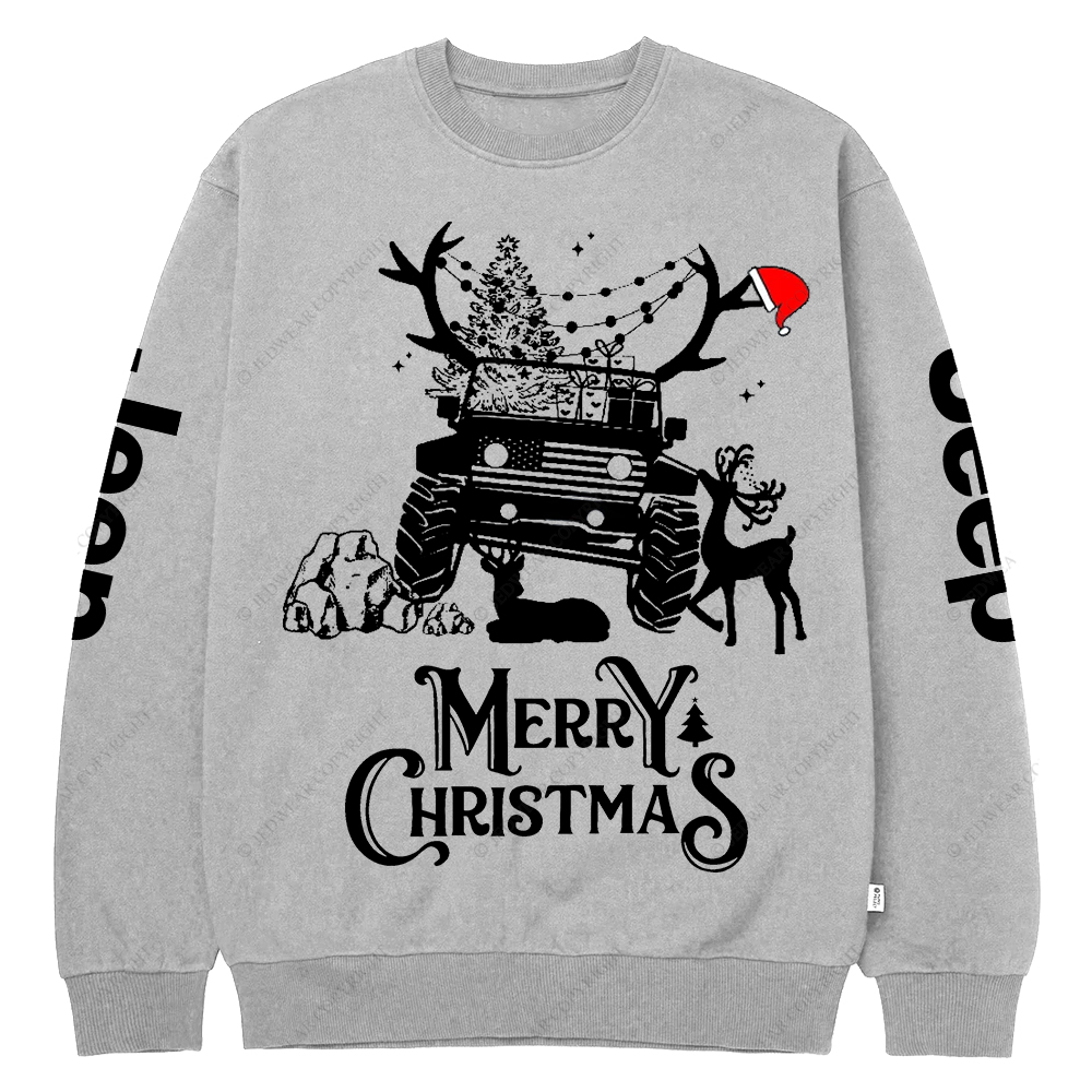 Christmas American Off Road 4x4 Car Jp Crew Neck Sweatshirt