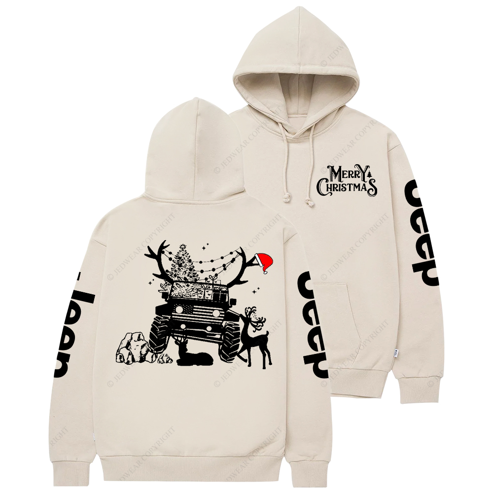 Christmas American Off Road 4x4 Car Jp Casual Hoodie