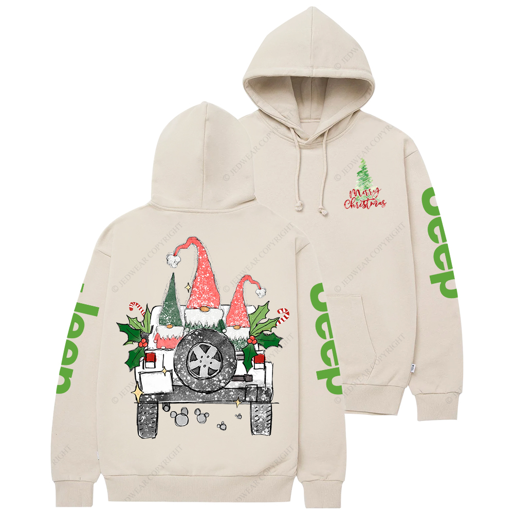 Gnomes Merry Christmas Watercolor Jp Casual Hoodie