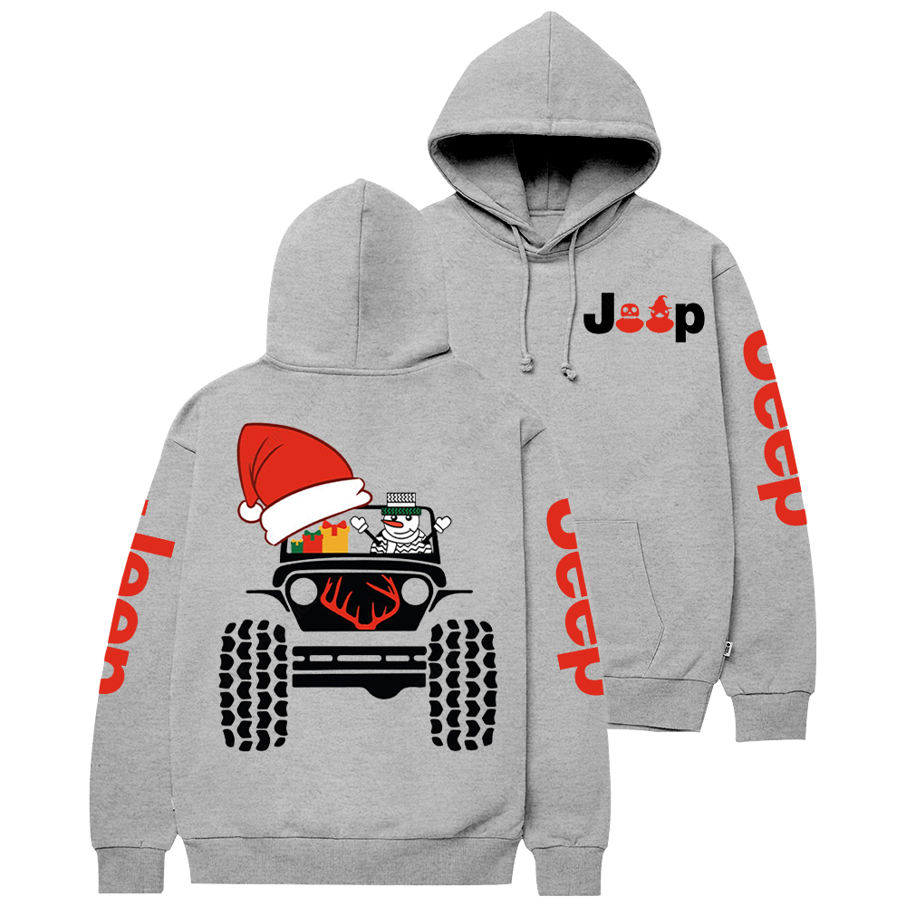 Merry Christmas 4x4 Snowman Reindeer Jp Casual Hoodie