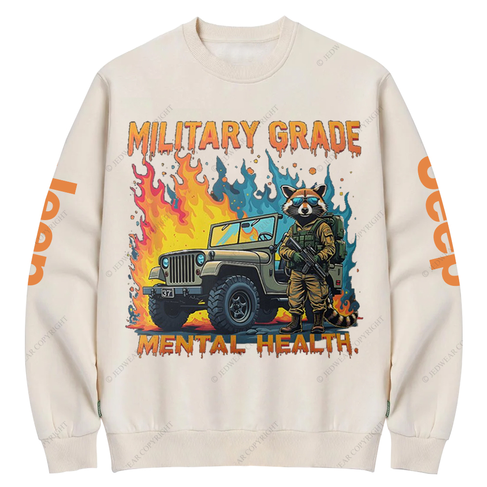 Military Grade Mental Health Jp Crew Neck Sweatshirt