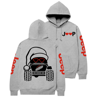 Christmas Off-Road 4x4 Santa Claus Jp Casual Hoodie