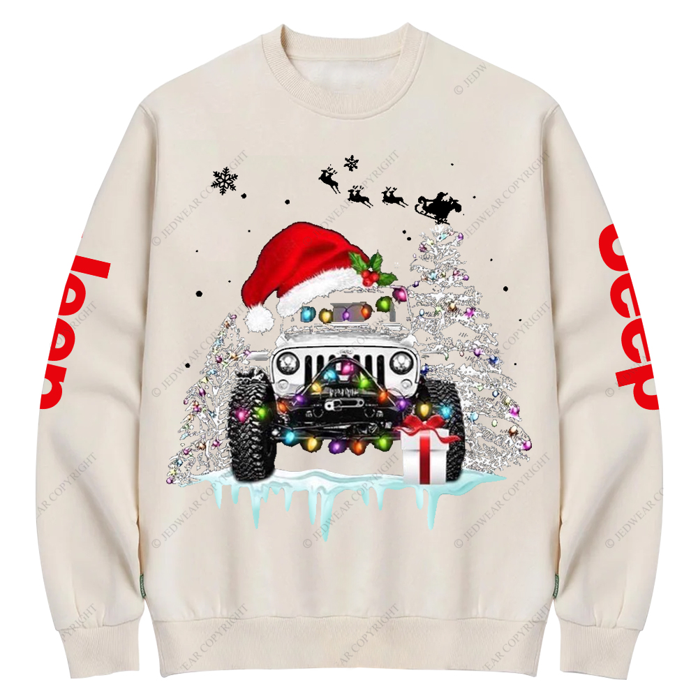 Merry Christmas Tree Santa Claus Jp Crew Neck Sweatshirt