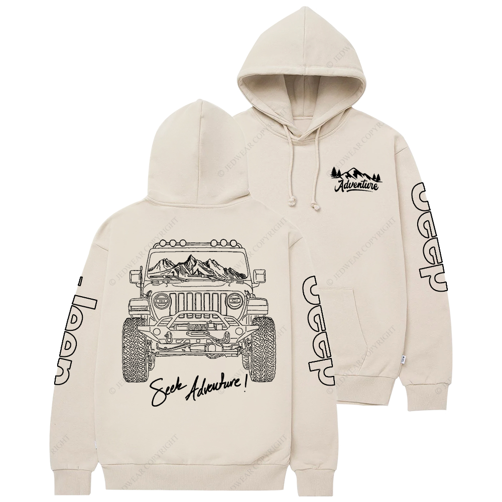 JL Hand-Painted Line Design Jp Casual Hoodie