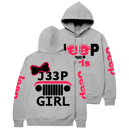 Pink Jp Girl Casual Hoodie