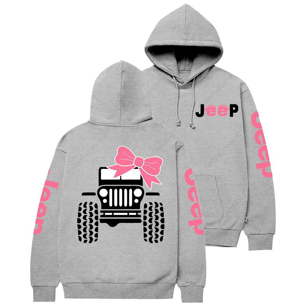 Pink Bow Girl Jp Casual Hoodie
