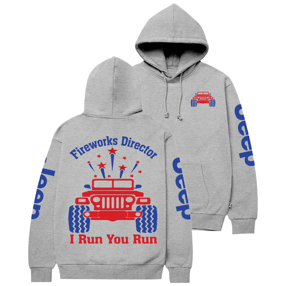 Fireworks Director I Run You Run Jp Casual Hoodie