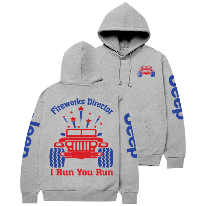 Fireworks Director I Run You Run Jp Casual Hoodie