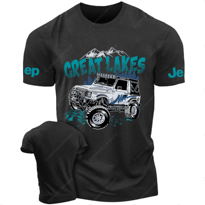 Creat Lakes Off-Road Adventure Vehicle Under The Snow Mountain JP T-Shirt