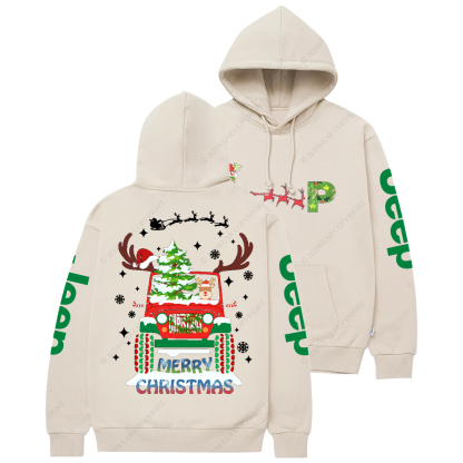Merry Christmas Sleigh Elk Jp Casual Hoodie
