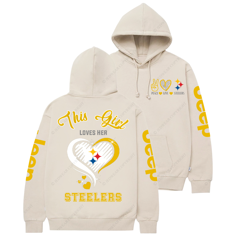 This Girl Loves Her Pittsburgh Steelers Nation Jp Casual Hoodie