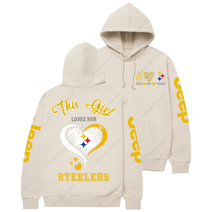 This Girl Loves Her Pittsburgh Steelers Nation Jp Casual Hoodie