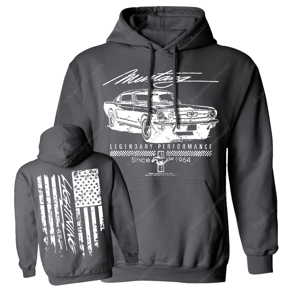 Mustang Legendary Performance Since 1964 FJ Casual Hoodie
