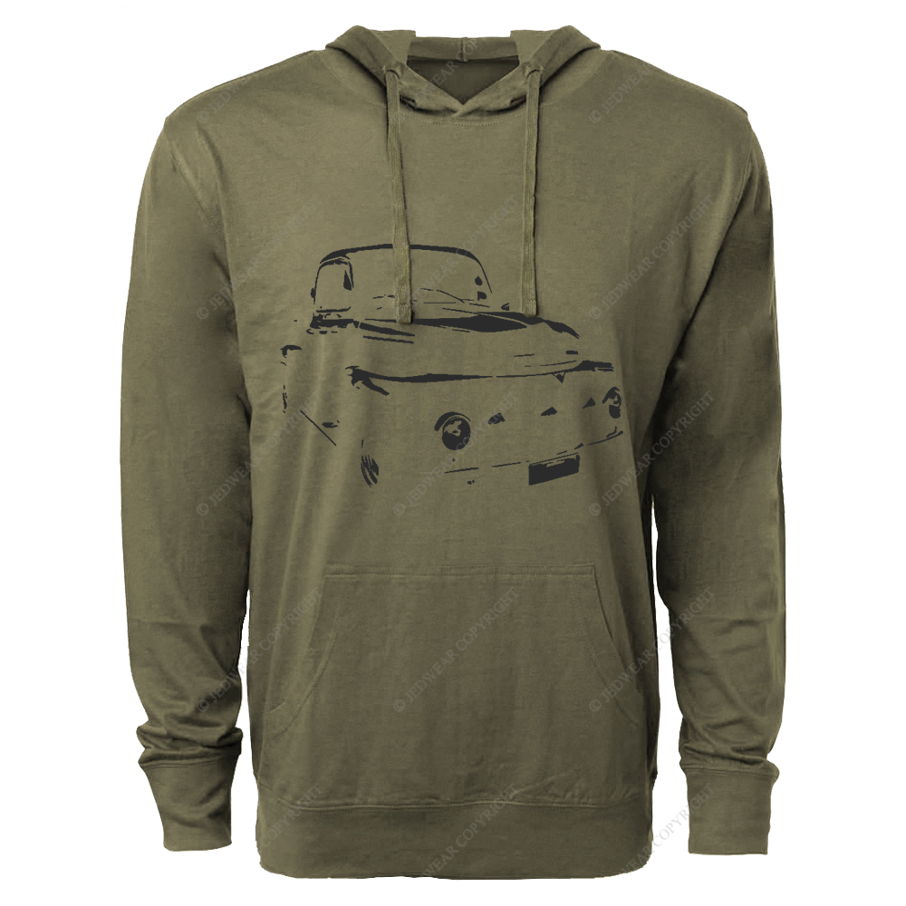 1951 Black F1 Pickup Truck FJ Oversized Lightweight Hoodie   