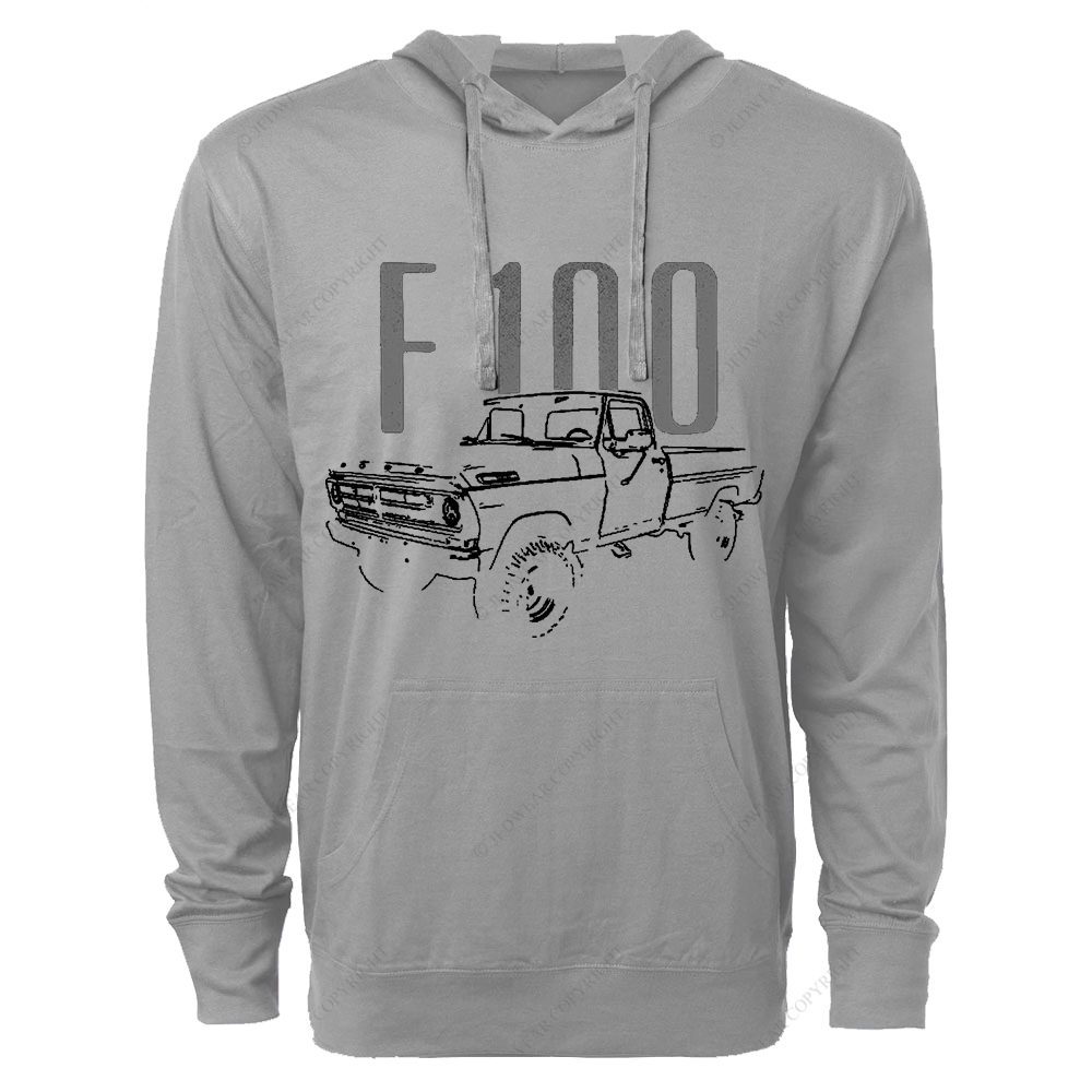 1972 F100 Vintage Pickup Truck FJ Oversized Lightweight Hoodie   