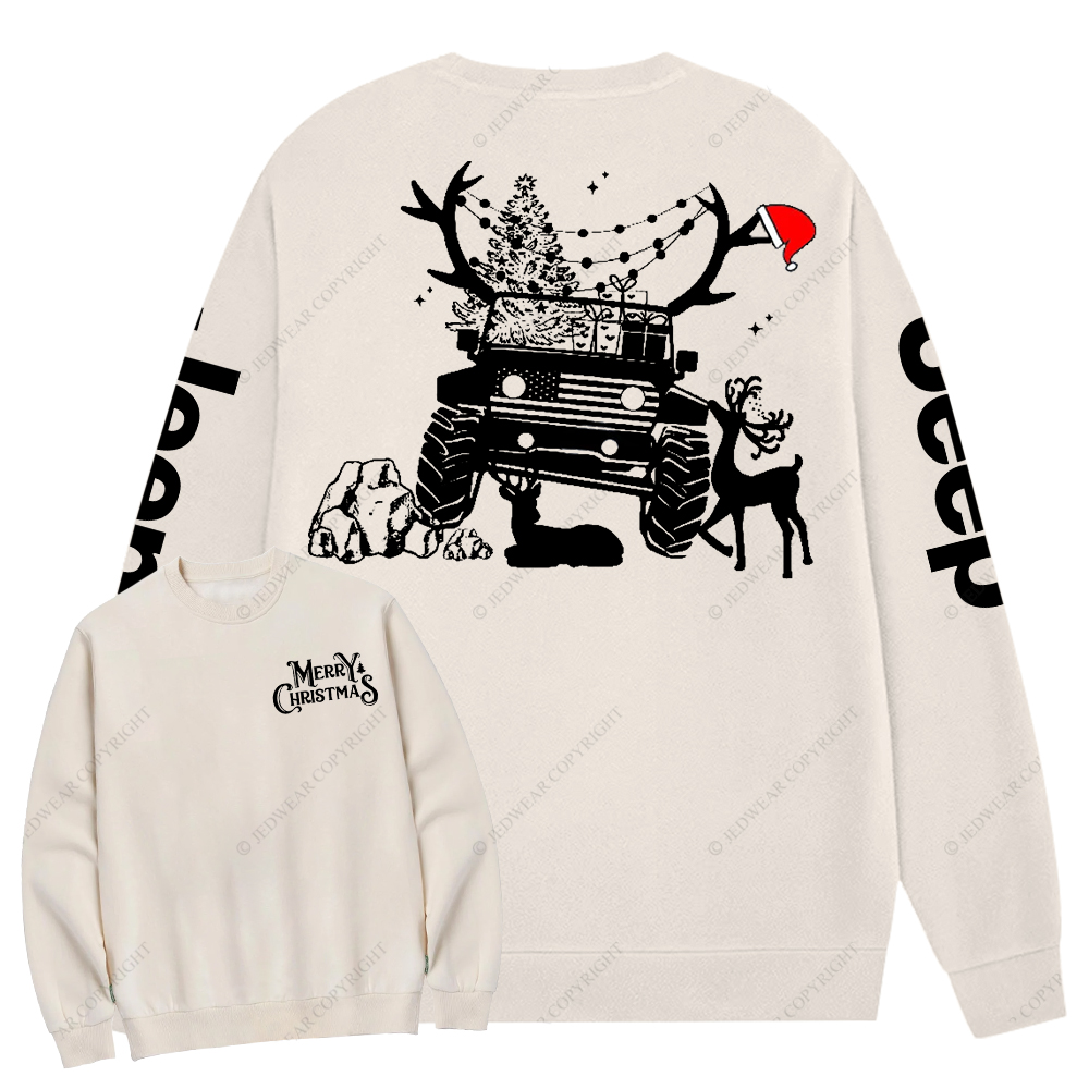 Christmas American Off Road 4x4 Car Jp Crew Neck Sweatshirt