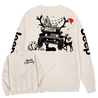 Christmas American Off Road 4x4 Car Jp Crew Neck Sweatshirt