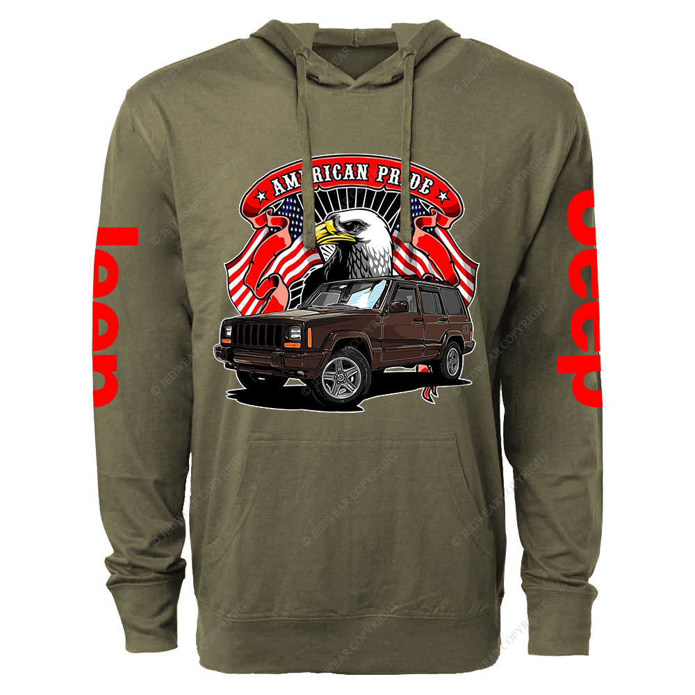 American Pride Eagle Jp Oversized Lightweight Hoodie   