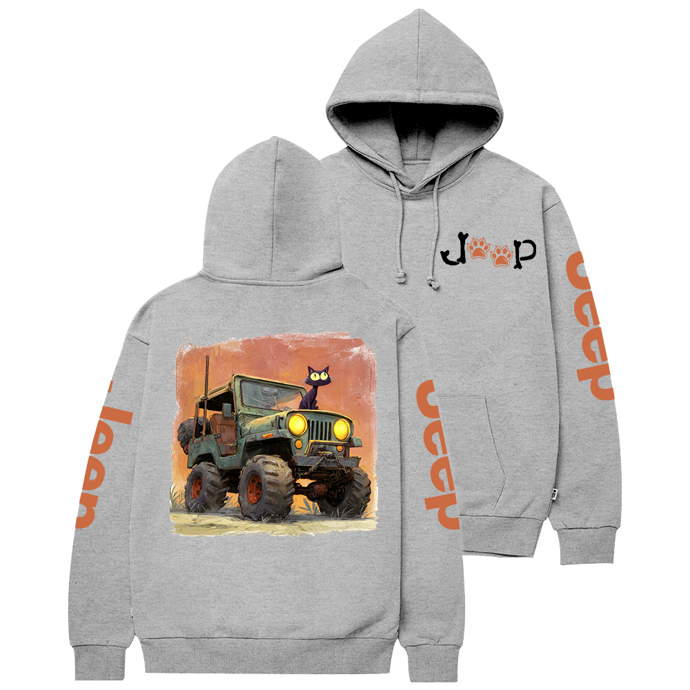 The Cat Drive A Car Jp Casual Hoodie