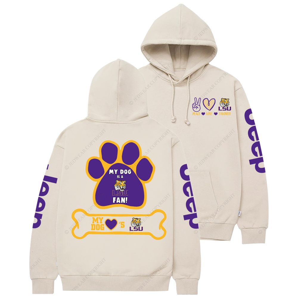 LSU Tigers Paw Print Jp Casual Hoodie