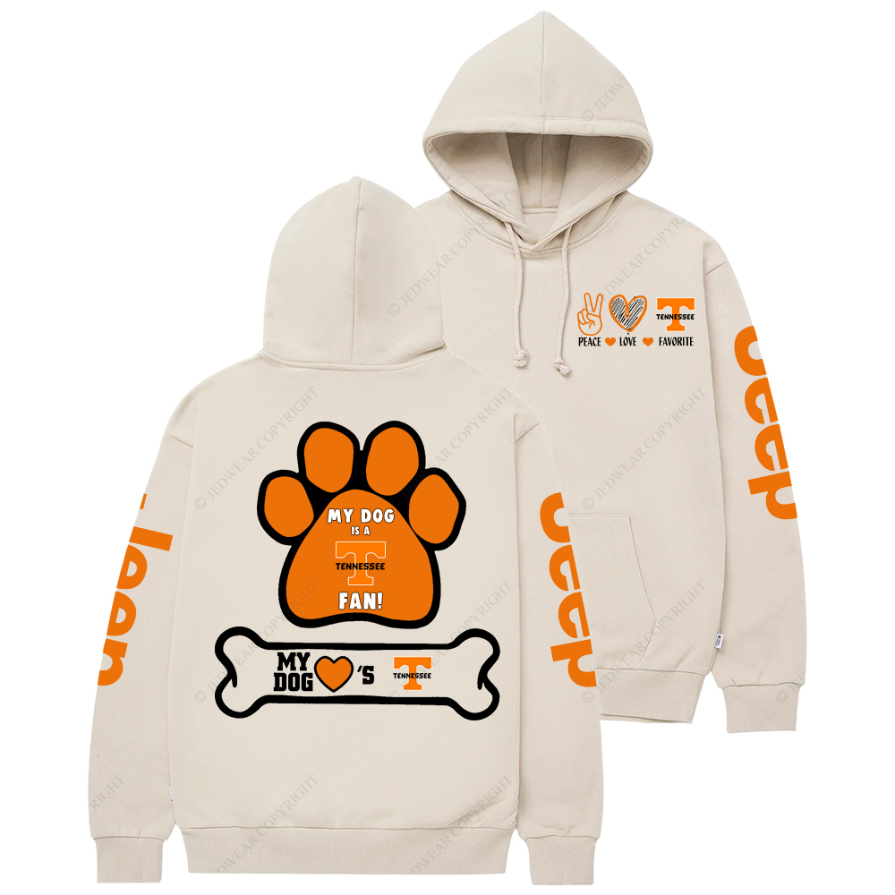 Tennessee Paw Print Jp Casual Hoodie
